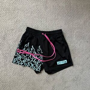 Kill Crew Muay Thai Flame Shorts (Mid Thigh Cut)